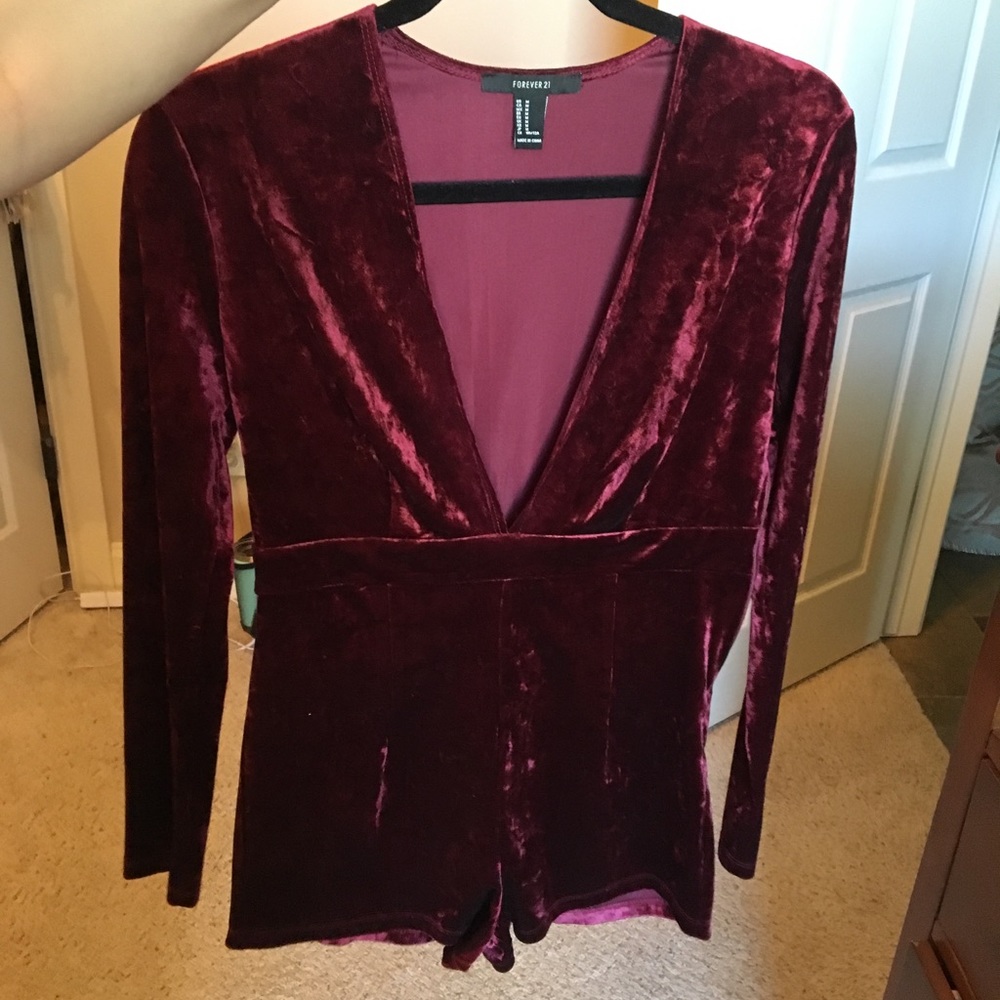 Red velvet romper